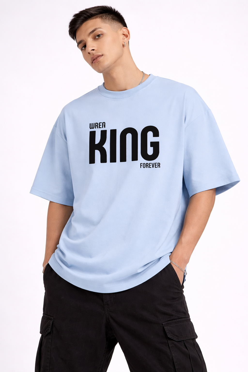 King Terry Oversized Baby Blue T-shirt