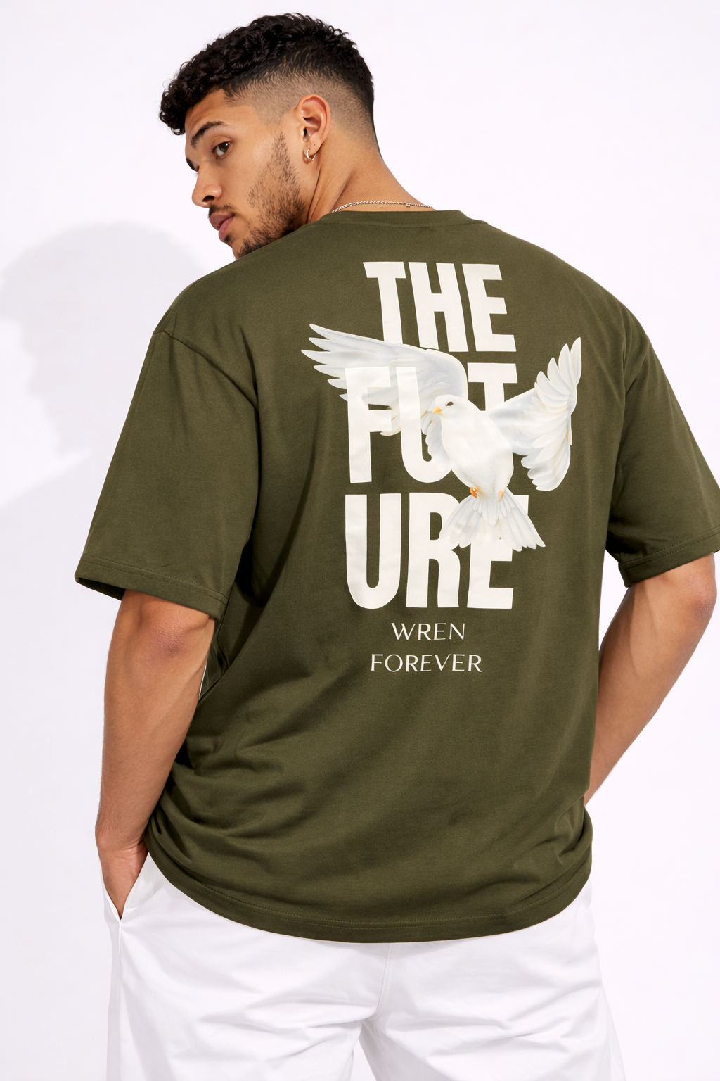 The Future olive green Oversized Classic T-Shirt