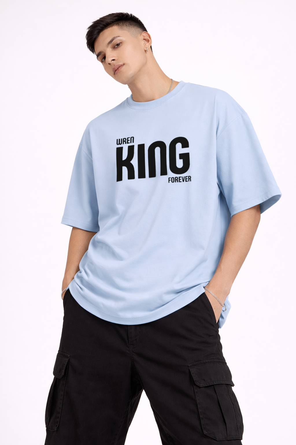 King Terry Oversized Baby Blue T-shirt