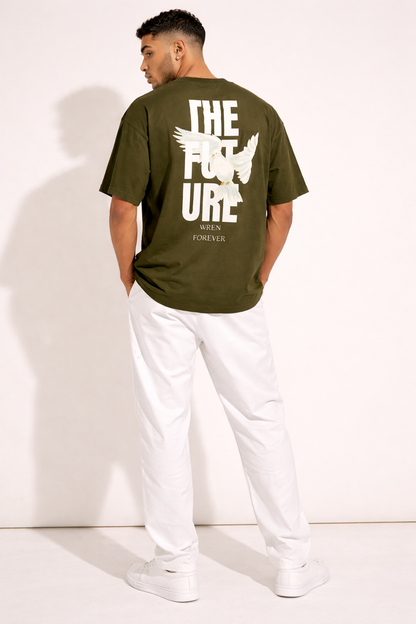 The Future olive green Oversized Classic T-Shirt