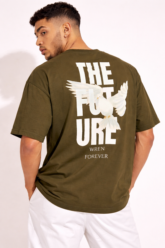 The Future olive green Oversized Classic T-Shirt