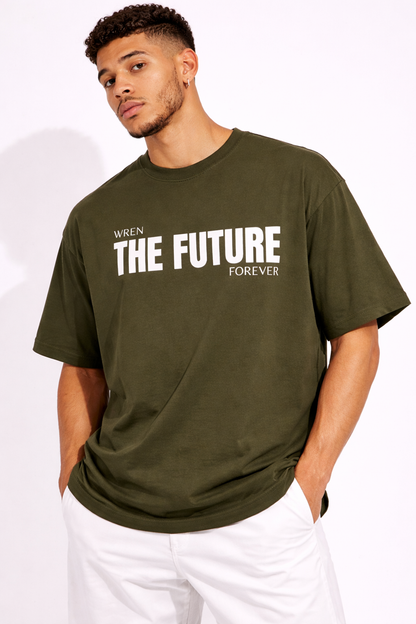 The Future olive green Oversized Classic T-Shirt