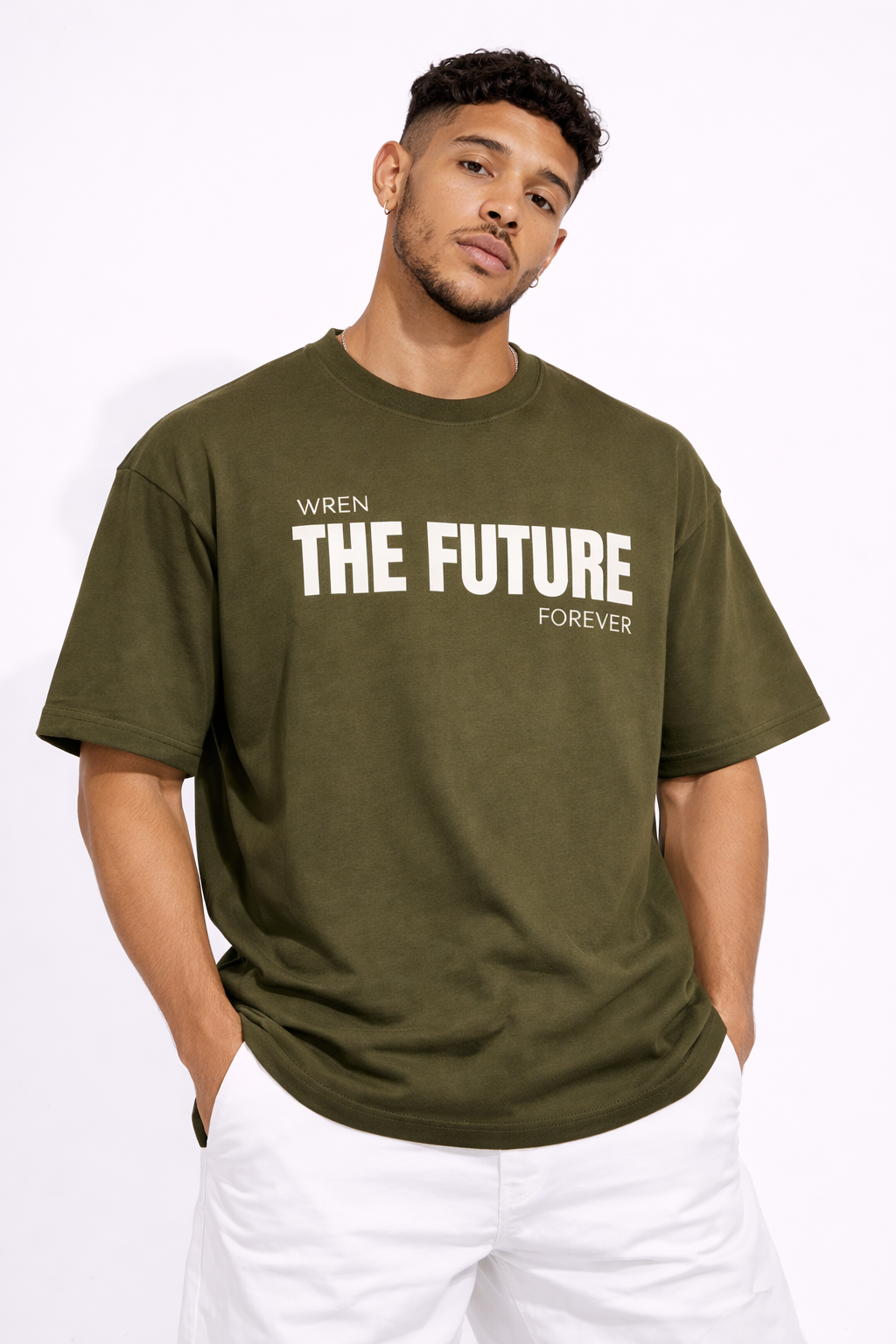The Future olive green Oversized Classic T-Shirt