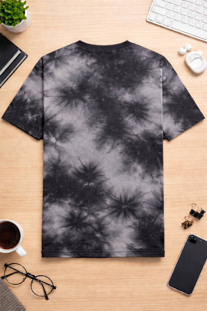 White & Black - tie dye oversized T-shirt