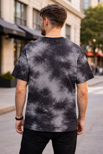 White & Black - tie dye oversized T-shirt