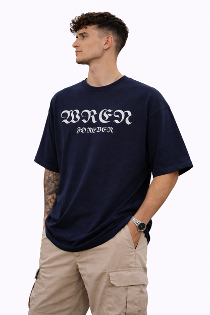 Astrae ! Navy  Blue premium  oversized  T-Shirt