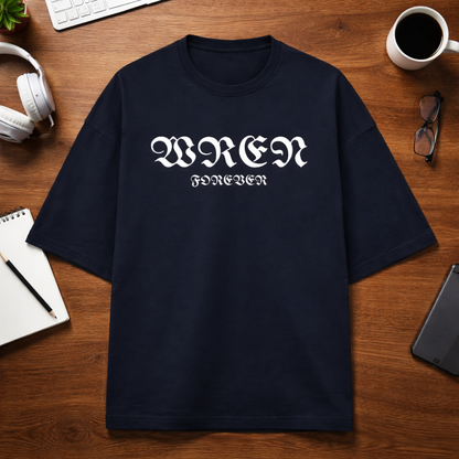 Astrae ! Navy  Blue premium  oversized  T-Shirt