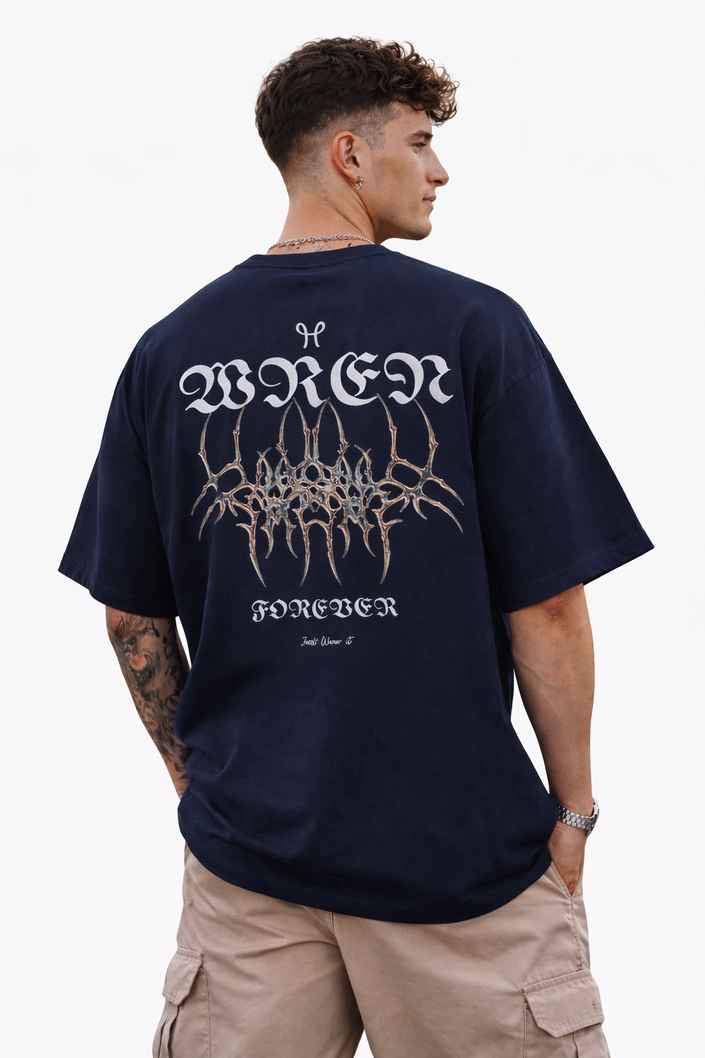 Astrae ! Navy  Blue premium  oversized  T-Shirt