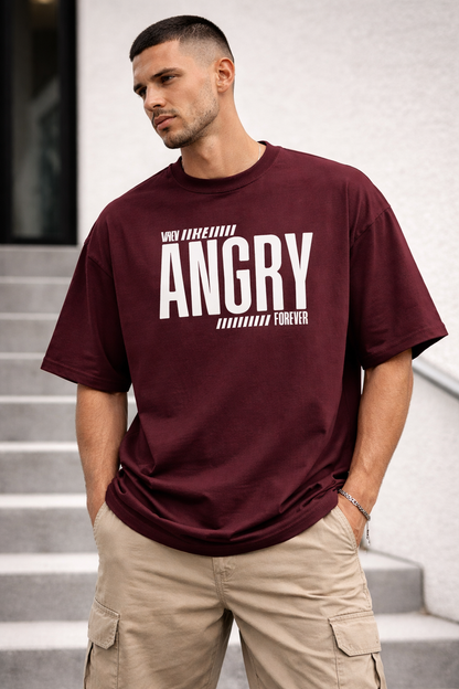 BEAR Oversized Classic Maroon T-Shirt